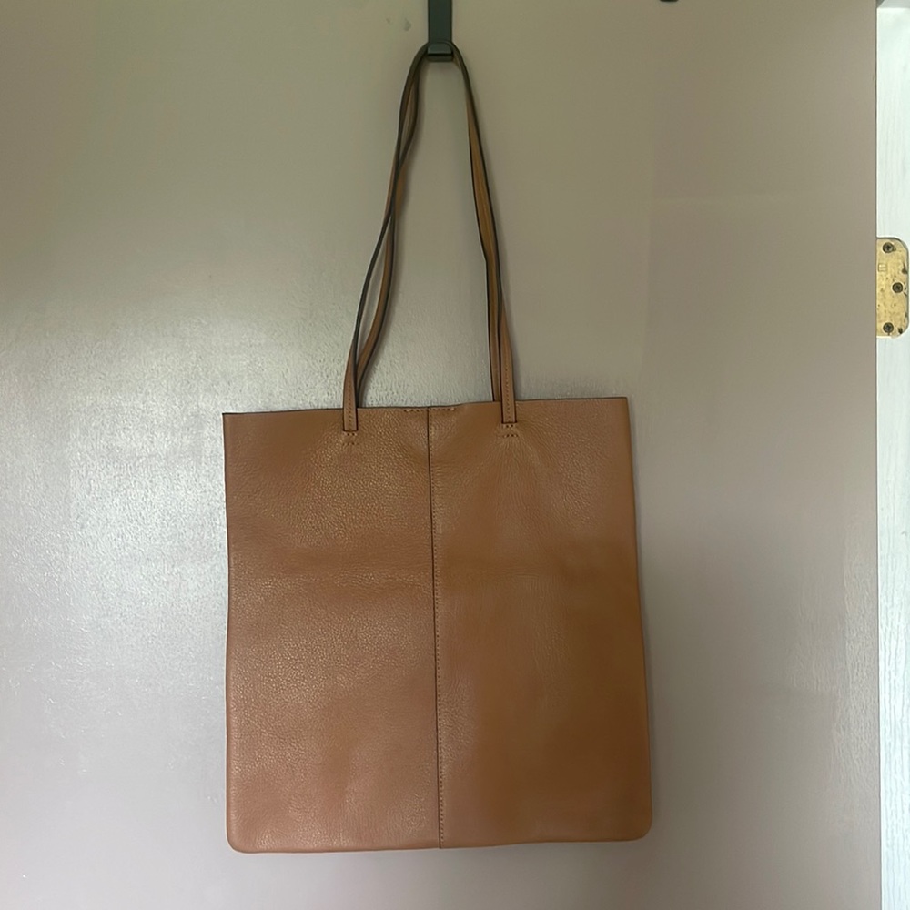 Banana Republic tan leather tote perfect condition